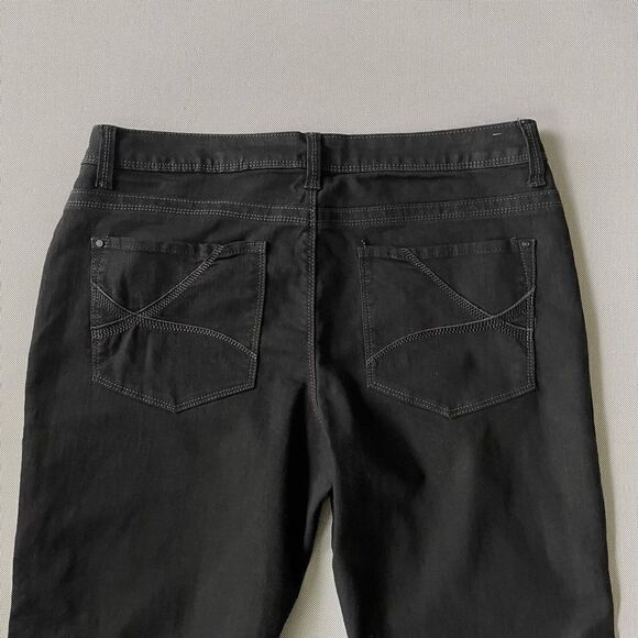 Lee Perfect Fit Black Straight Leg Denim Jeans Women’s Size 16 Short EUC - Picture 4 of 12